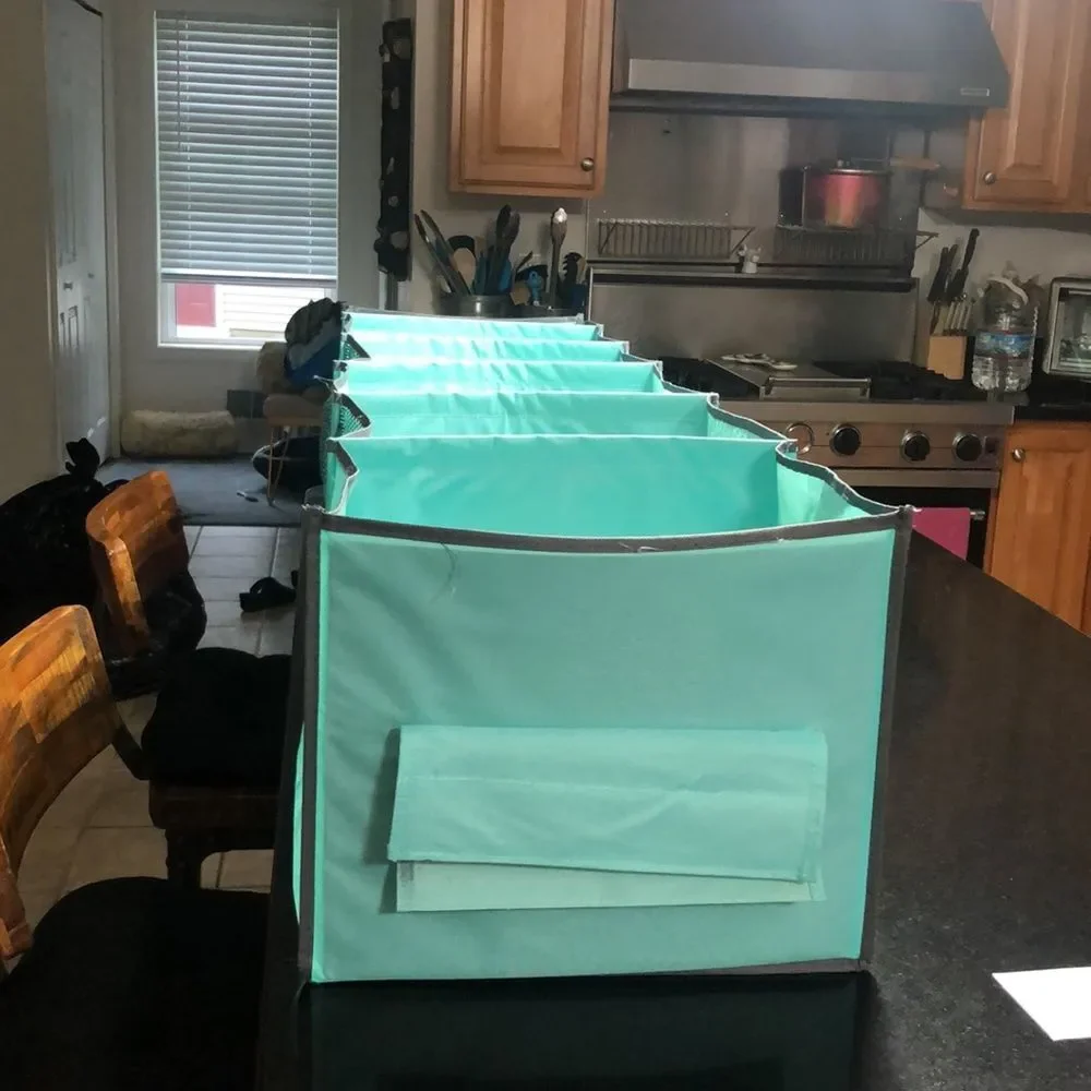 Closet organization hanging directly on the rod